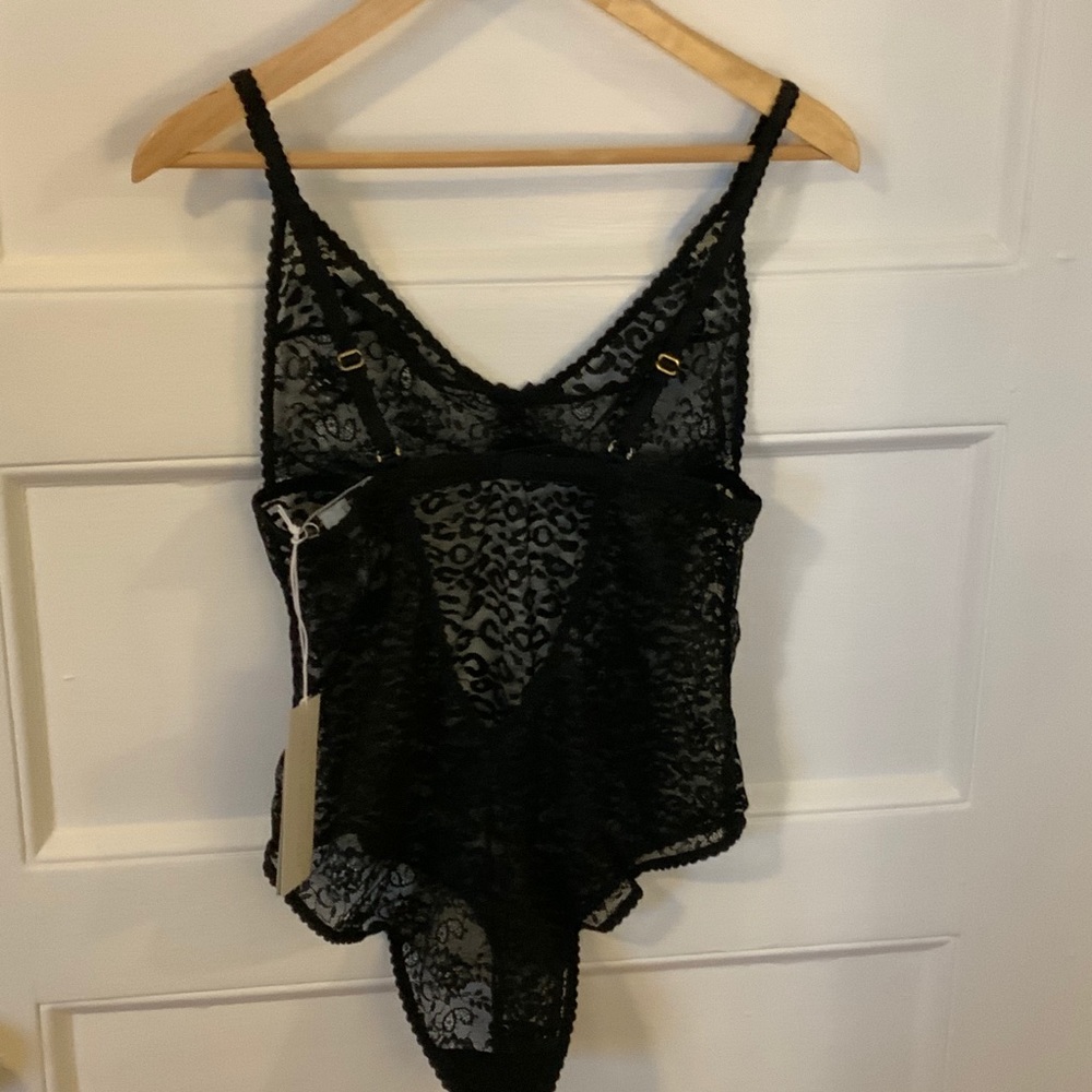 STELLA MCCARTNEY Black Stretch Lace Bodysuit NWT - Picture 4 of 8